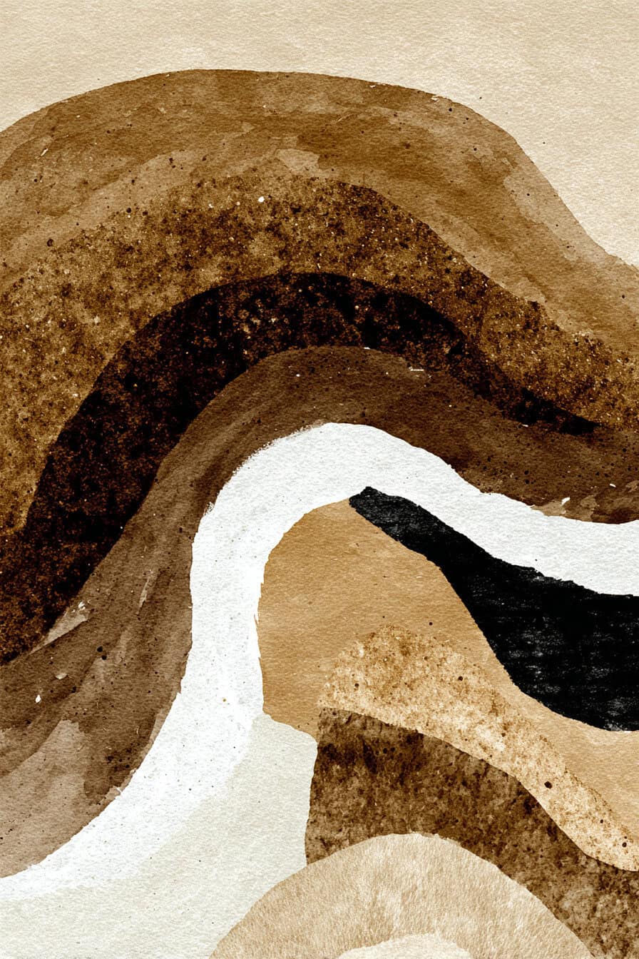 abstrakcyjny obraz w odcieniach beżu i brązu nowoczesna dekoracja ścienna do salonu